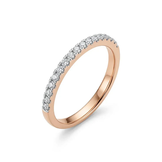 Dvispalvis 585 aukso žiedas su 0,34 ct briliantais