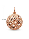 585 aukso geometrinio rašto apvalus pakabukas su cirkoniais