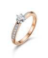 Auksinis žiedas su briliantais 0,13 ct 17 dydis