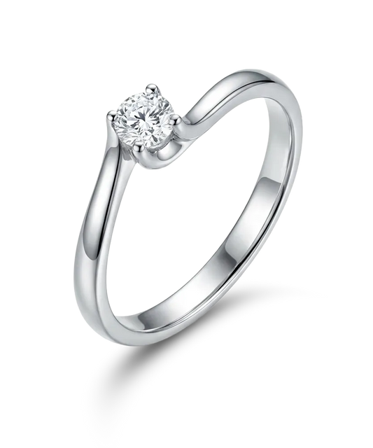 Кольцо с бриллиантом 0,03 ct.