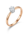 Кольцо с бриллиантом 0,09 ct.