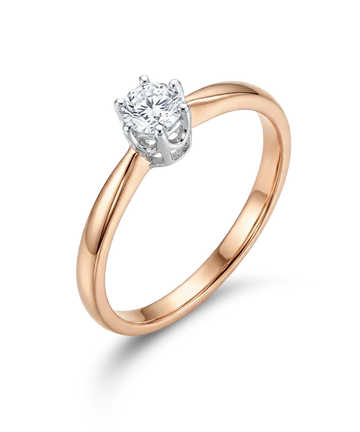 Кольцо с бриллиантом 0,09 ct.
