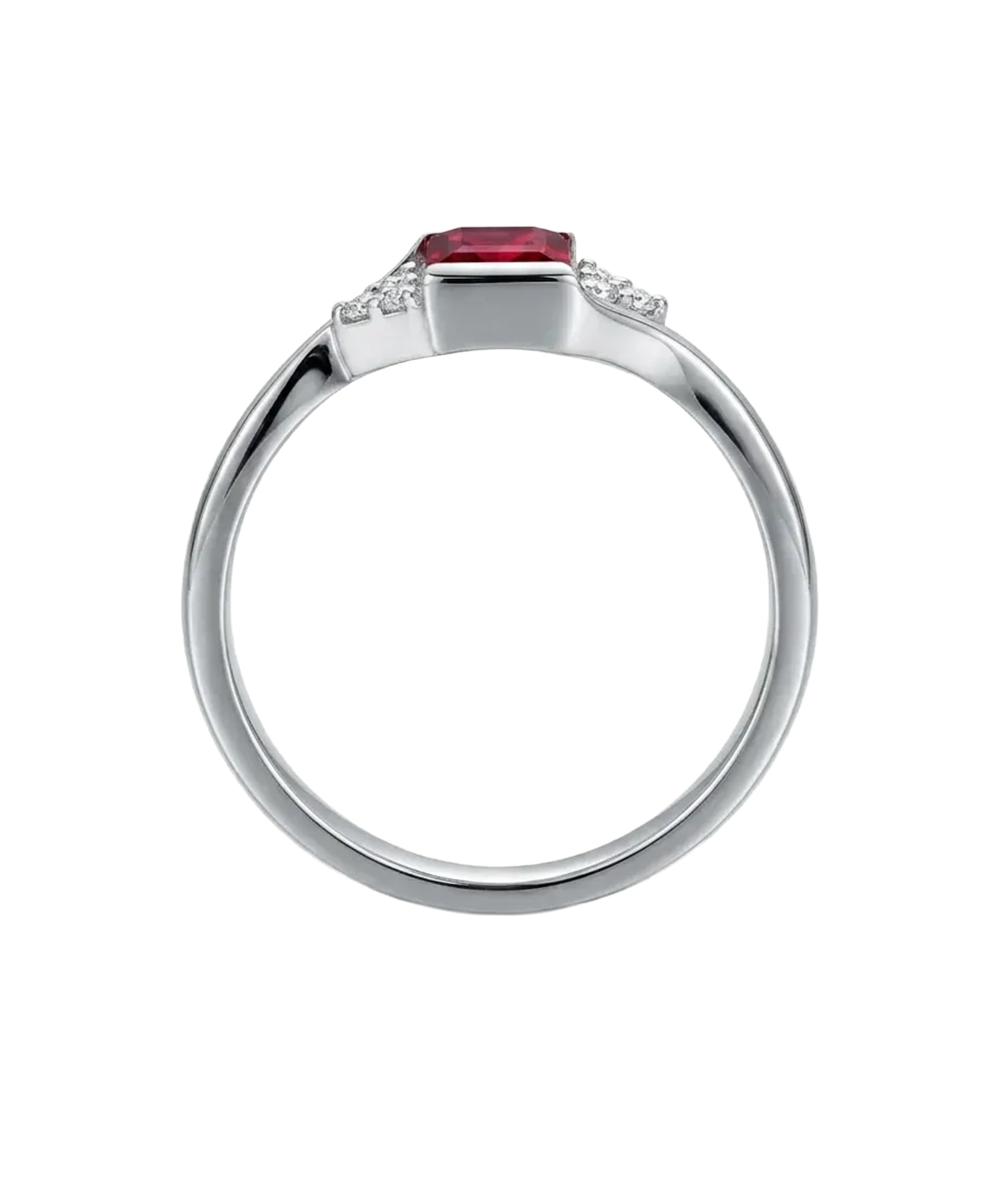 balto aukso ziedas su granatu 572 eur