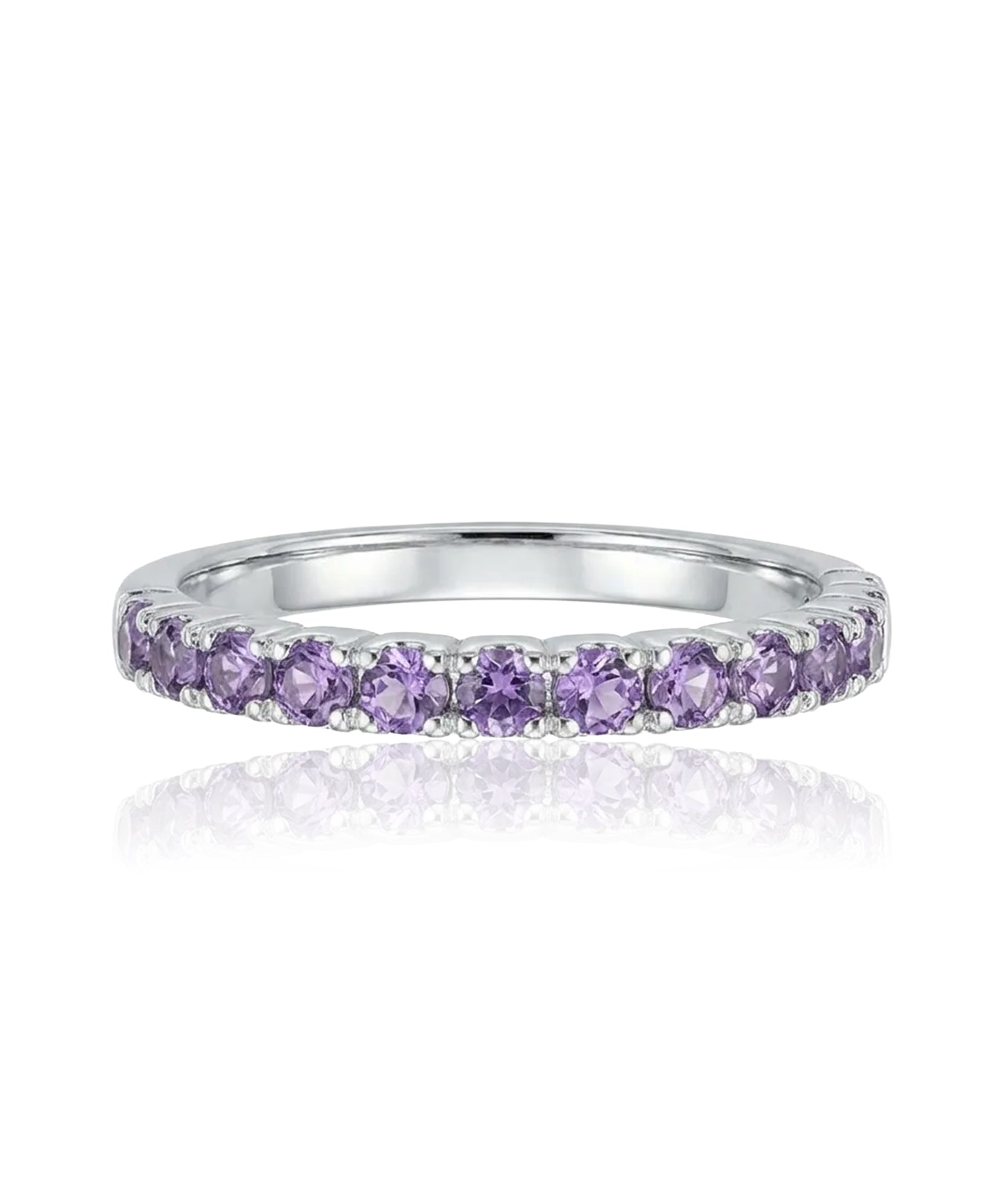 auksinis ziedas su violetiniais akmenimis