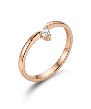 Gredzens ar briljantu 0,058 ct.