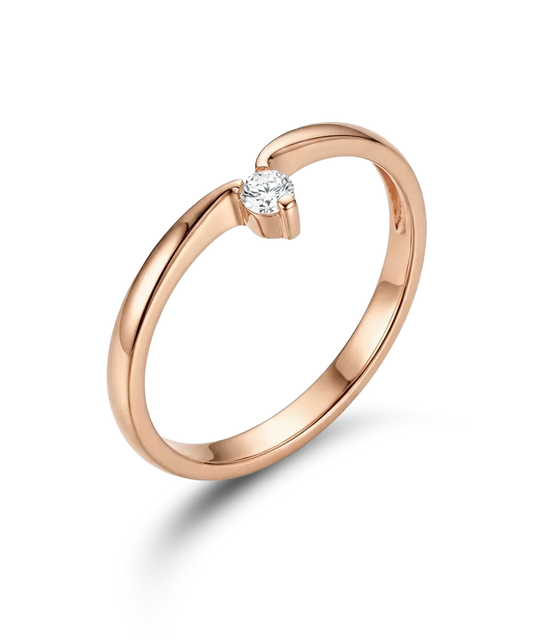 Gredzens ar briljantu 0,058 ct.