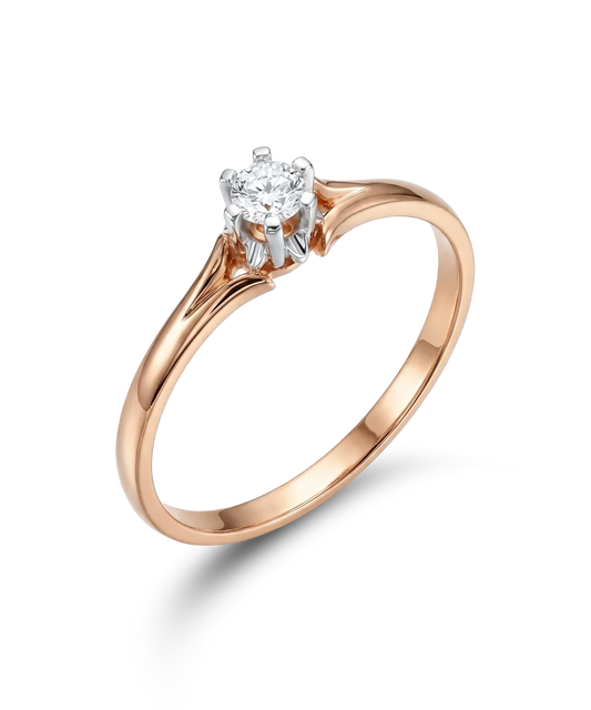 Gredzens ar briljantu 0,16 ct.