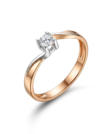Gredzens ar briljantu 0,16 ct.