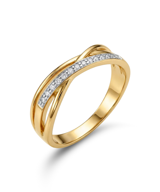 Gredzens ar briljantiem 0.04ct.