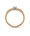 Sarkanā zelta gredzens ar 0,22 ct dimantu